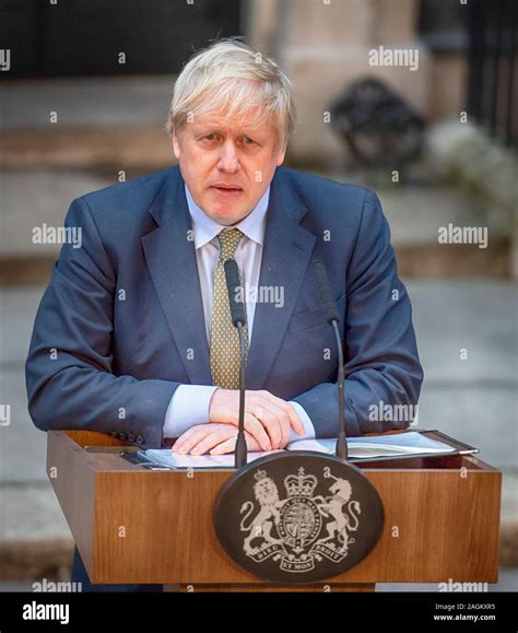 New Prime Minister Boris Johnson Outside 10 Downing Street Hi Res Stock