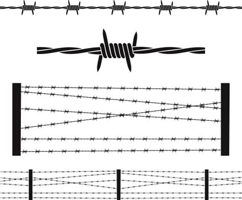 Barbed Wire Seamless 3d And Engraving Styles Vector Image