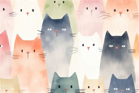 Cat backgrounds pattern animal | Premium Photo Illustration - rawpixel