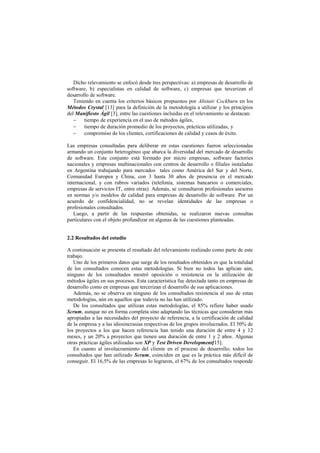 Análisis de la implementación de prácticas ágiles en Argentina PDF