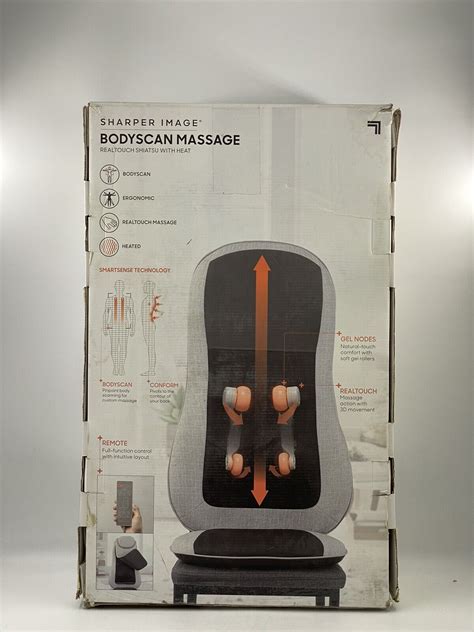 Sharper Image Smartsense Shiatsu Realtouch Chair Back Massager Heat Vibrate 843479126945 Ebay