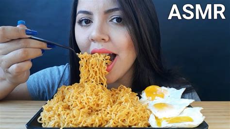 ASMR COMIDA MIOJO OVOS MUKBANG SONS DE MASTIGAÇÃO YouTube