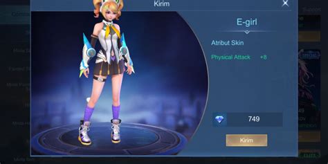 Buy Skin E Girl MPL Skin Wanwan Mobile Legends Most Complete And