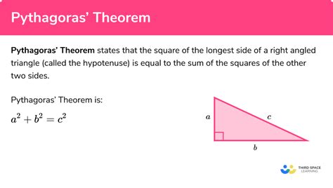 Pythagorean Theorem Formula For Right Triangles