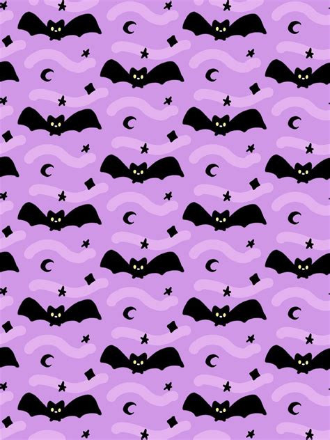 Fondo Morado Halloween Murci Lago Preppy Wallpaper Halloween