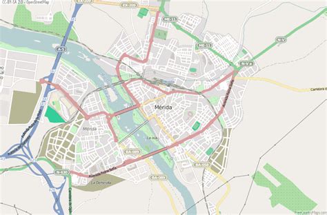 Mérida Map Spain Latitude & Longitude: Free Maps