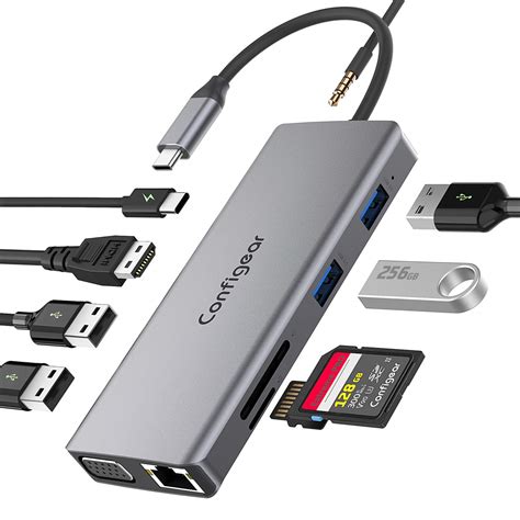 Amazon In Buy USB C Hub Configear 11 In 1 Aluminum Dongle Docking