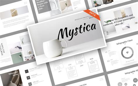 Mystica Minimalist Powerpoint Ablonu Templatemonster