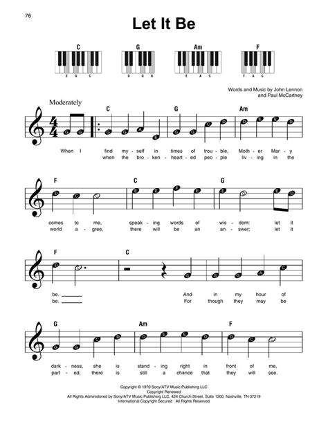 Let It Be Sheet Music Sheet Music Clarinet Sheet Music Violin Sheet