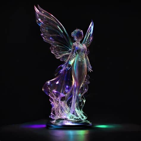 Premium Ai Image Araffe Statue Of A Woman With A Glowing Dress And