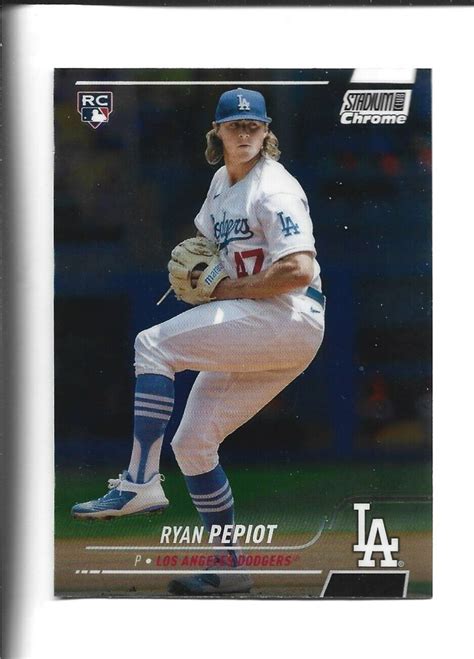 Topps Stadium Club Chrome Ryan Pepiot Rc Los Angeles Dodgers