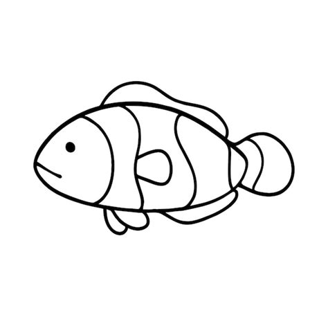 Ilustraci N Vectorial De Pescado Lindo Dibujado A Mano Para Ni Os Libro