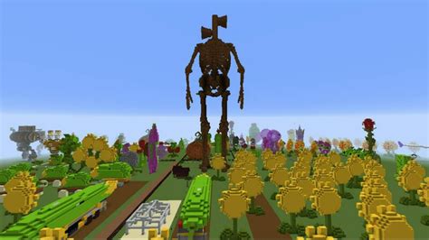 Siren Head Plants Vs Zombies Minecraft Minecraft Map