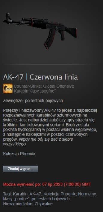 AK 47 Czerwona Linia FT CS GO Skin Wrocław Kup teraz na