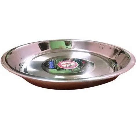 Silver Round Stainless Steel Parat For Home At Rs 235 Kg In New Delhi