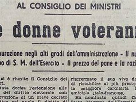 Primo Febbraio 1945 LItalia Riconosce Il Diritto Di Voto Alle Donne