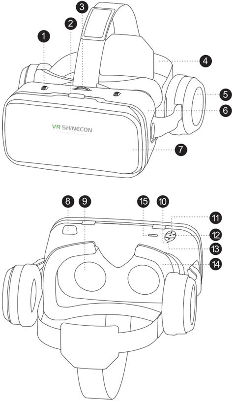 VR SHINECON G04BS Virtual Reality Glasses User Guide