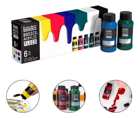 Estojo Tinta Acr Lica Liquitex Basics Fluid C Ml Frete Gr Tis