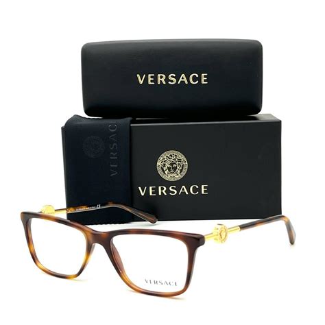 Versace Ve3299 5217 Havana Demo Lens 53mm Eyeglasses 083784342788 Versace Eyeglasses