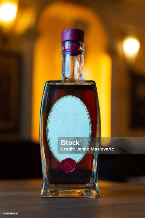 Bottle With Alcoholic Drink Rakija Slivovitza Stock Photo Stock Photo