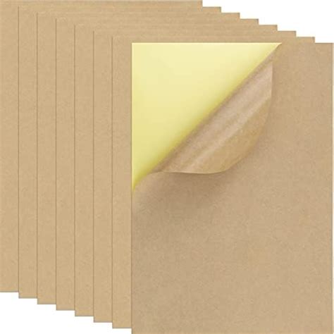 Amazon Juvale 48 Pack Kraft Paper Sticker Full Sheet Printable