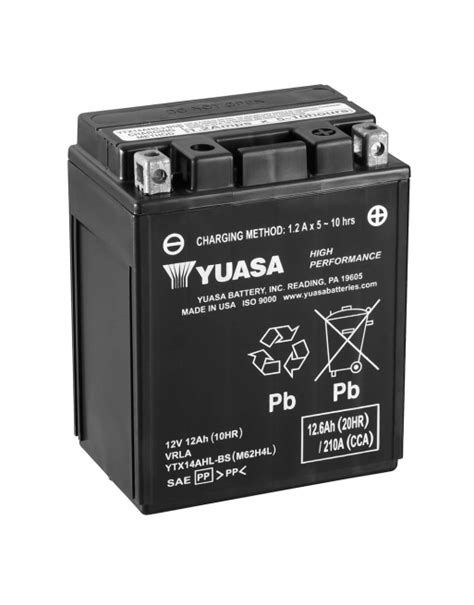 Batería Yuasa YTX14AHL BS Combipack con electrolito