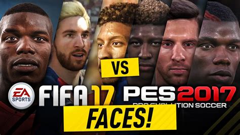 Fifa Vs Pes Player Faces Youtube