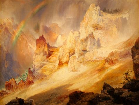 Rainbow Over The Grand Canyon Of The Yellowstone By Thomas Moran Artchive