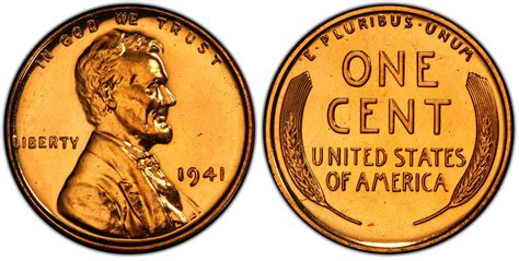 1941 1C RD Proof Lincoln Cent Wheat Reverse PCGS CoinFacts