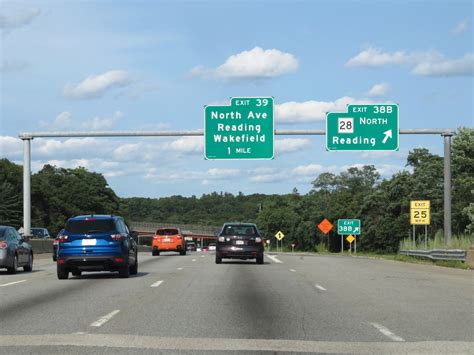 Massachusetts Interstate 95 Northbound Cross Country Roads