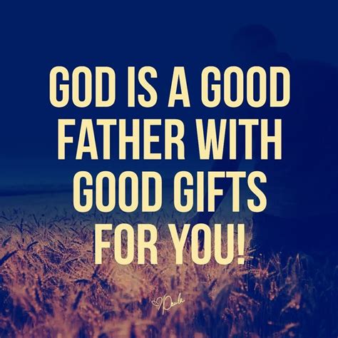 A Man Standing In A Field With The Words God Is A Good Father With Good