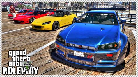 Gta 5 Roleplay Rare Jdm Only Car Meet Redlinerp 645 Youtube