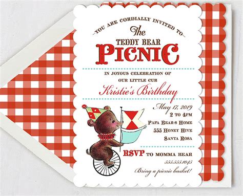 Teddy Bear Picnic Invitations