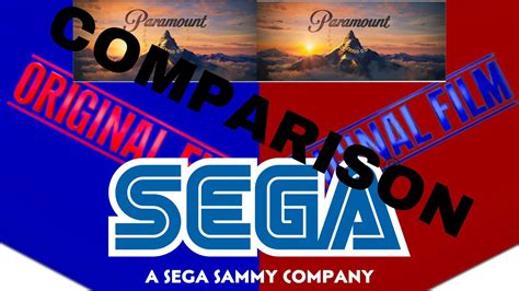 Paramount Sega Original Film Logo Comparison Vs Youtube