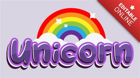 Unicorn 3D Text Effect Font Generator