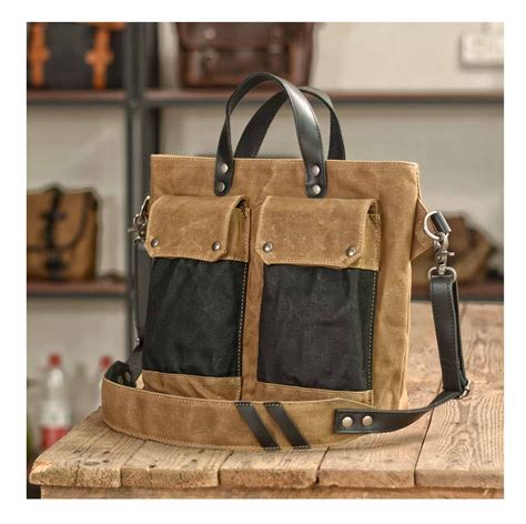 Waxed Canvas Crossbody Bag For Men