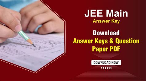 NTA JEE Main Answer Key 2025 January Session 1 Download PDF