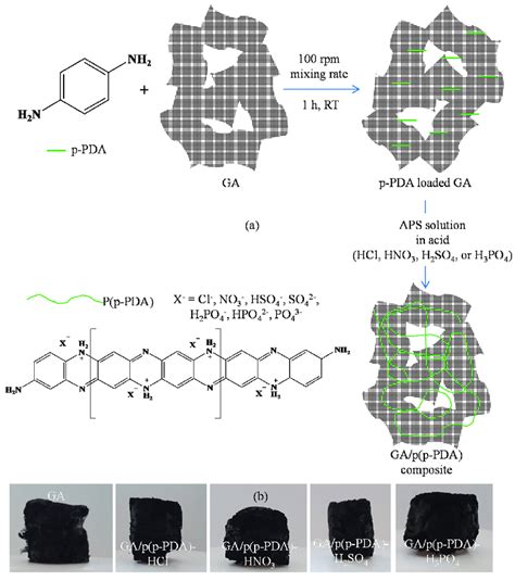 A Schematic Illustration Of Ga P P Pda Composite Synthesis And B