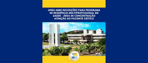 UFMS abre inscrições para Programas de Residência Multiprofissional em