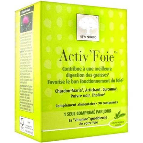 New Nordic Activ Foie 90 comprimés Cdiscount Santé Mieux vivre