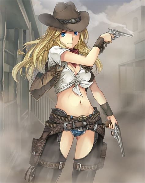 Wallpaper Gun Blonde Window Sunset Long Hair Anime Girls Manga