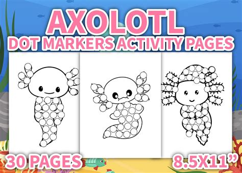 Axolotl Dot Marker Activity Pages V 1 Graphic By E A G L E · Creative