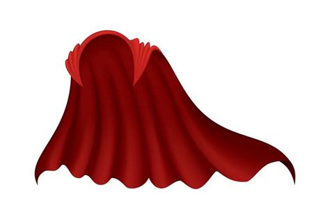 Superhero Red Cape On White