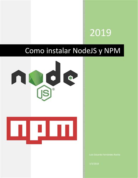 Pdf Como Instalar Nodejs Y Npm