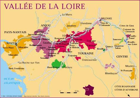 carte des vignobles de la vallée de la loire Anyway Wine Blog 世田谷区 経堂