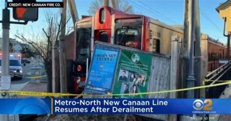 Metro North New Canaan Line Resumes Service After Derailment Cbs New York