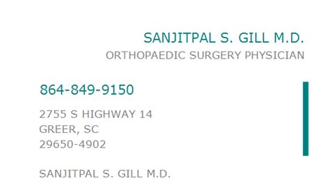 1598704454 Npi Number Sanjitpal S Gill Md Vail Co Npi