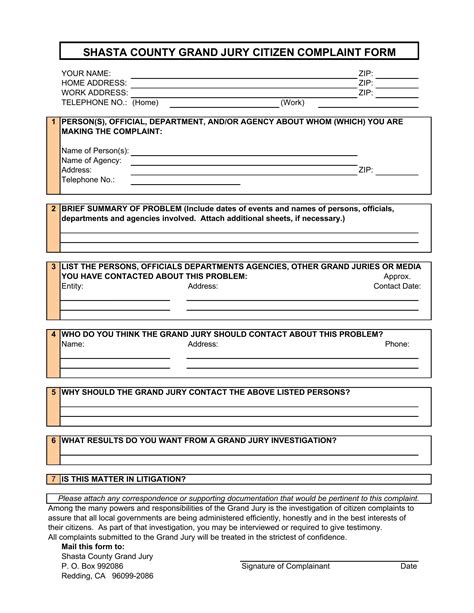 Jury Complaint Form Fill Out Printable Pdf Forms Online