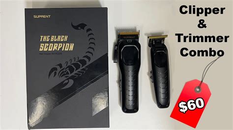 Suprent Pro Black Scorpion Clipper Trimmer Combo Review YouTube