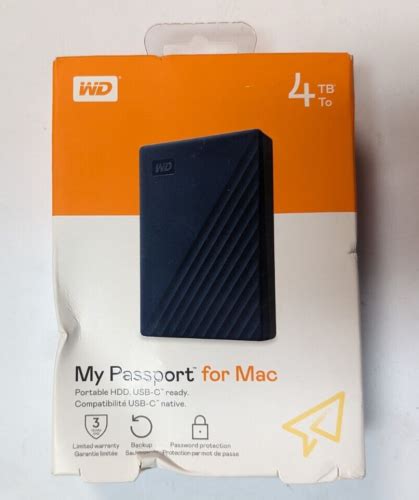 Wd Western Digital My Passport For Mac 4tb Portable Hdd Wdba2f0040bbl